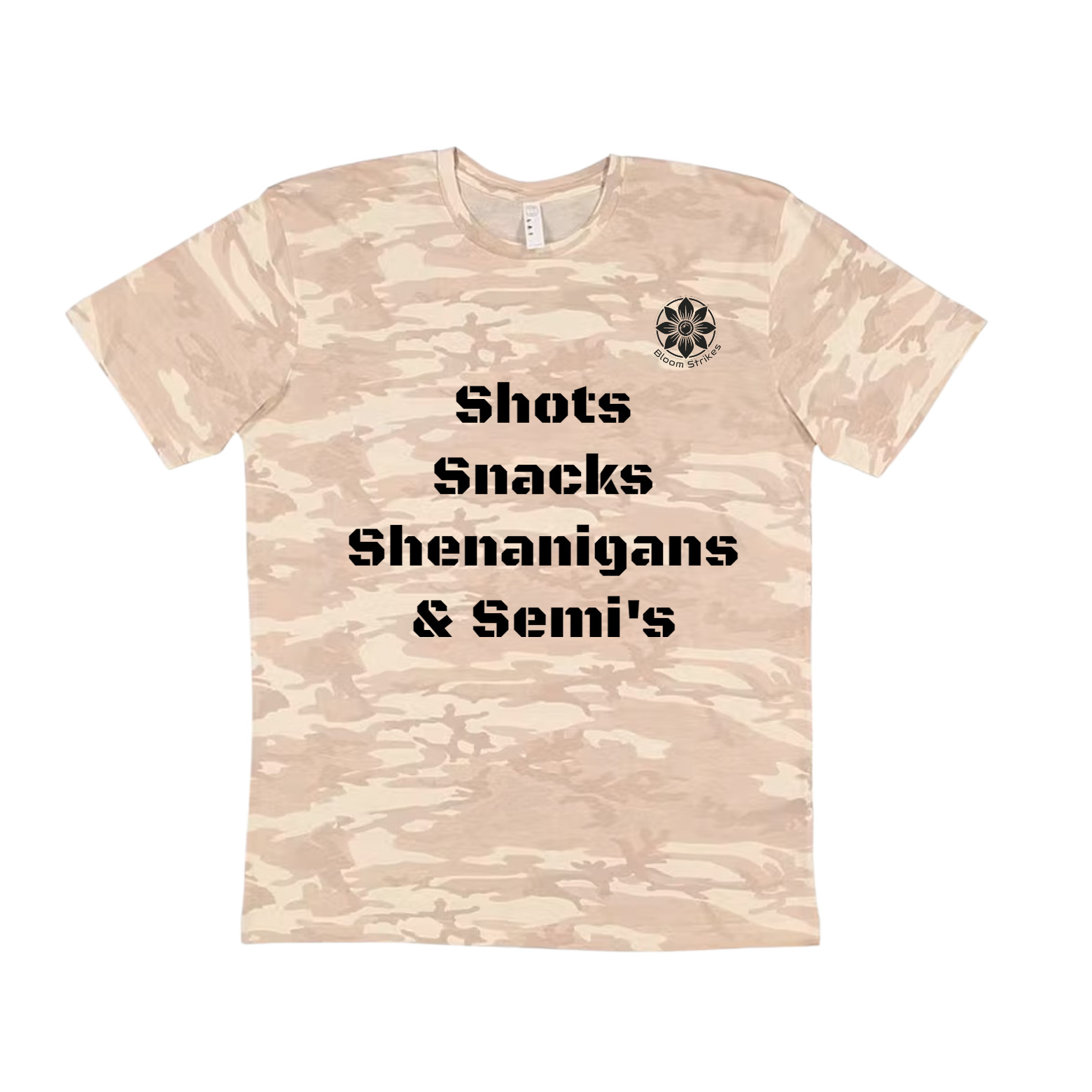 Shots, Snacks, Shenanigans & Semis Tee